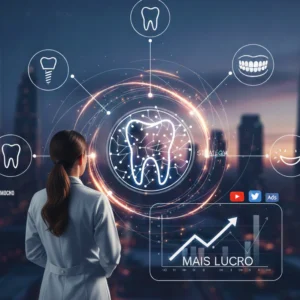 Dentista observando estratégia de procedimentos de alto retorno