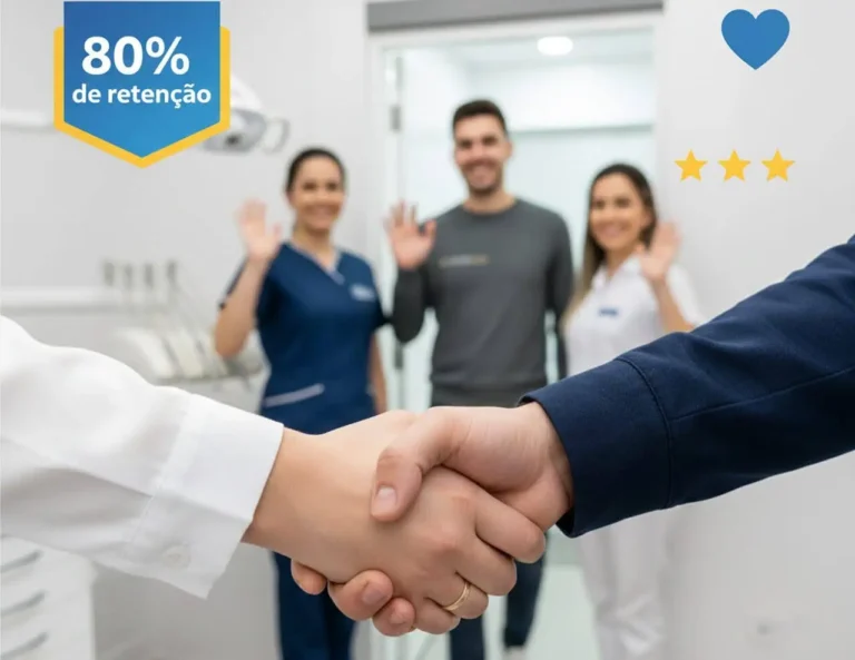 atendimento odontologico, imagem de acordo de mãos.