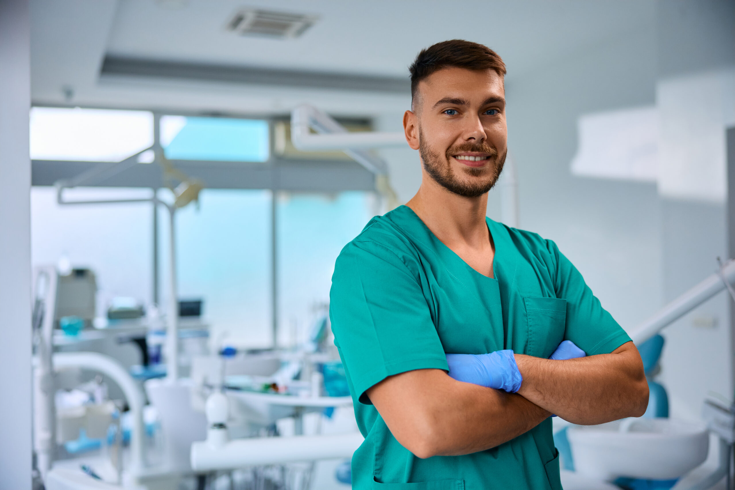 Profissional de uma clínica odontológica