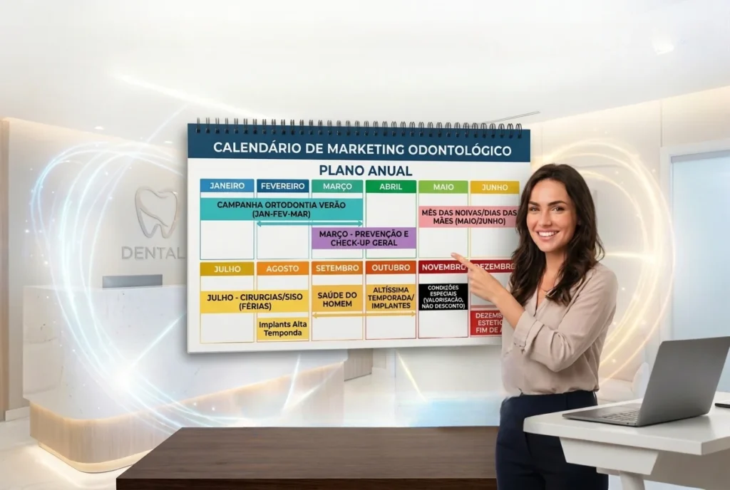 Planejamento de marketing odontológico: como montar o calendário anual e nunca ter mês fraco