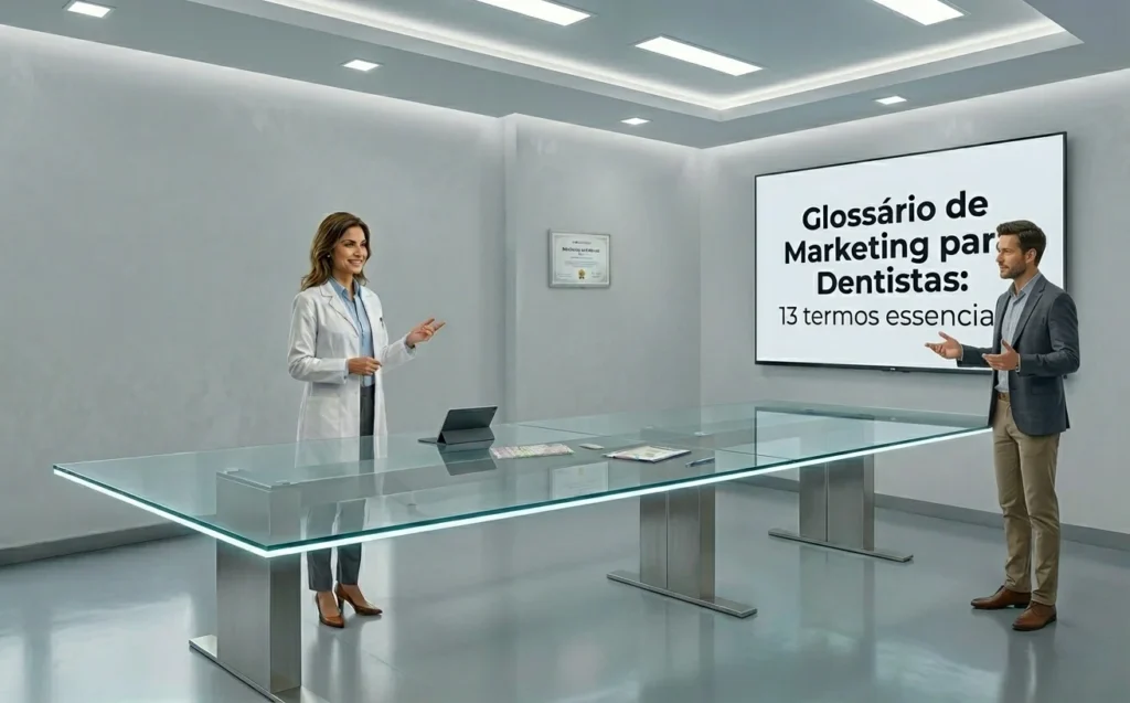 Glossário de marketing para dentistas: os 13 termos que todo dono de clínica precisa dominar