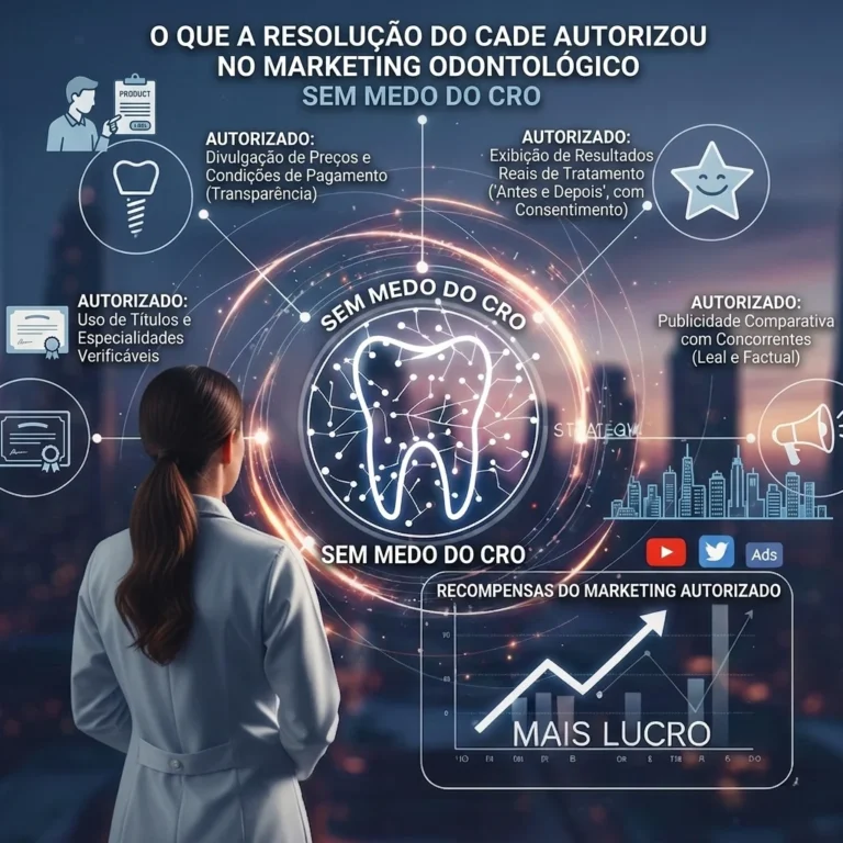 Imagem explicativa das novas regras do CRO e do marketing odontológico